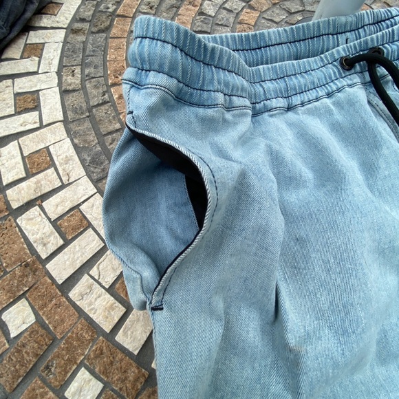 FILA SPORT Denim Drawstring Knee-Length Shorts - Picture 4 of 6